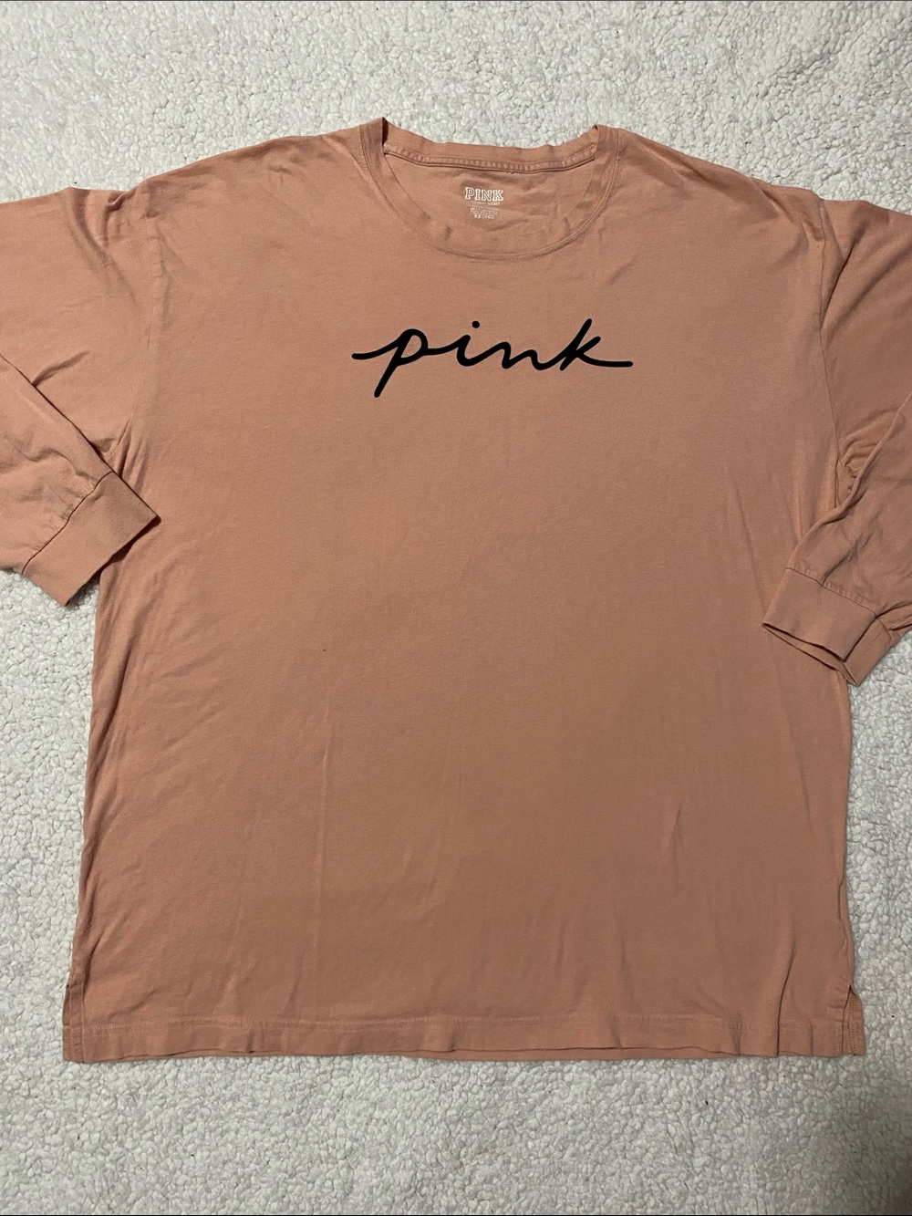 Pink Victoria’s Secret dusty rose long sleeve tee women’s size XL